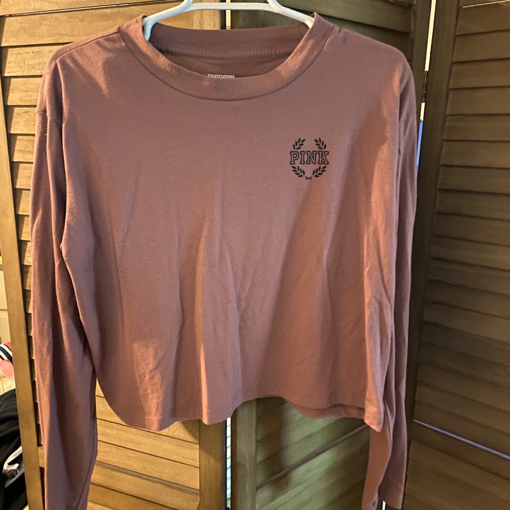 PINK Victoria's Secret Pink Cropped Long Sleeve top